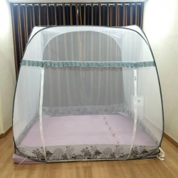 Mùng chụp đỉnh vuông chân viền 1m4 x 2m