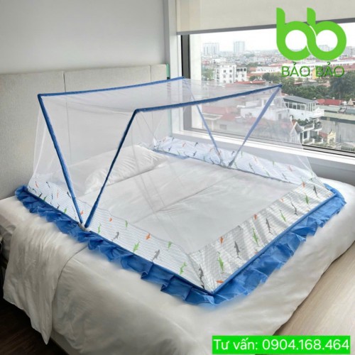 1M8 - Mùng Gấp Thông Minh Chân Viền 1m8 x 1m95